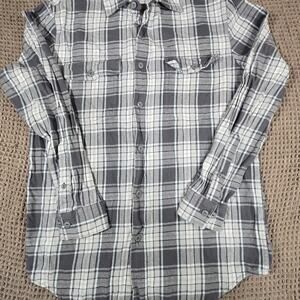 Falls Creek Men's Plaid 100% Cotton Button Down Size Small